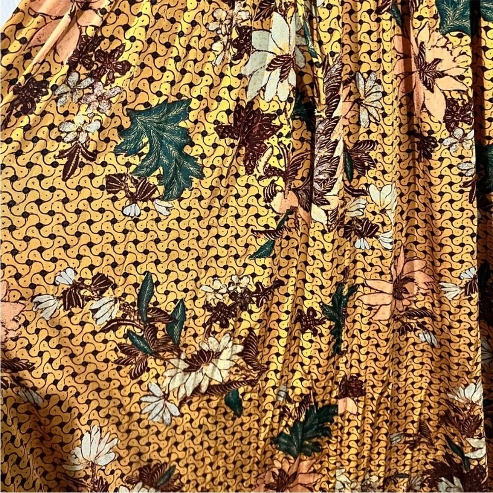Ulla Johnson Noemi Maxi Dress sz: 0 XS Marigold Yellow Flowy Jersey Knit Floral - Picture 7 of 9